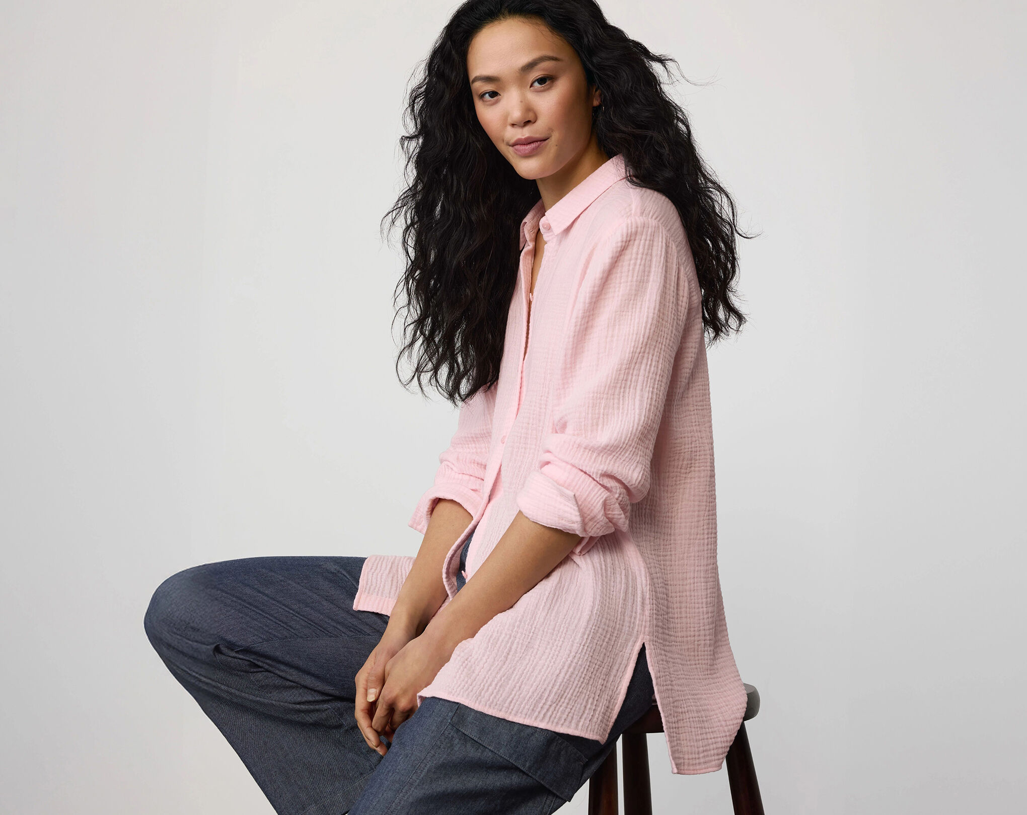 Organic Cotton Lofty Gauze Classic Collar Shirt Organic Cotton Lofty Gauze Classic Collar Shirt
