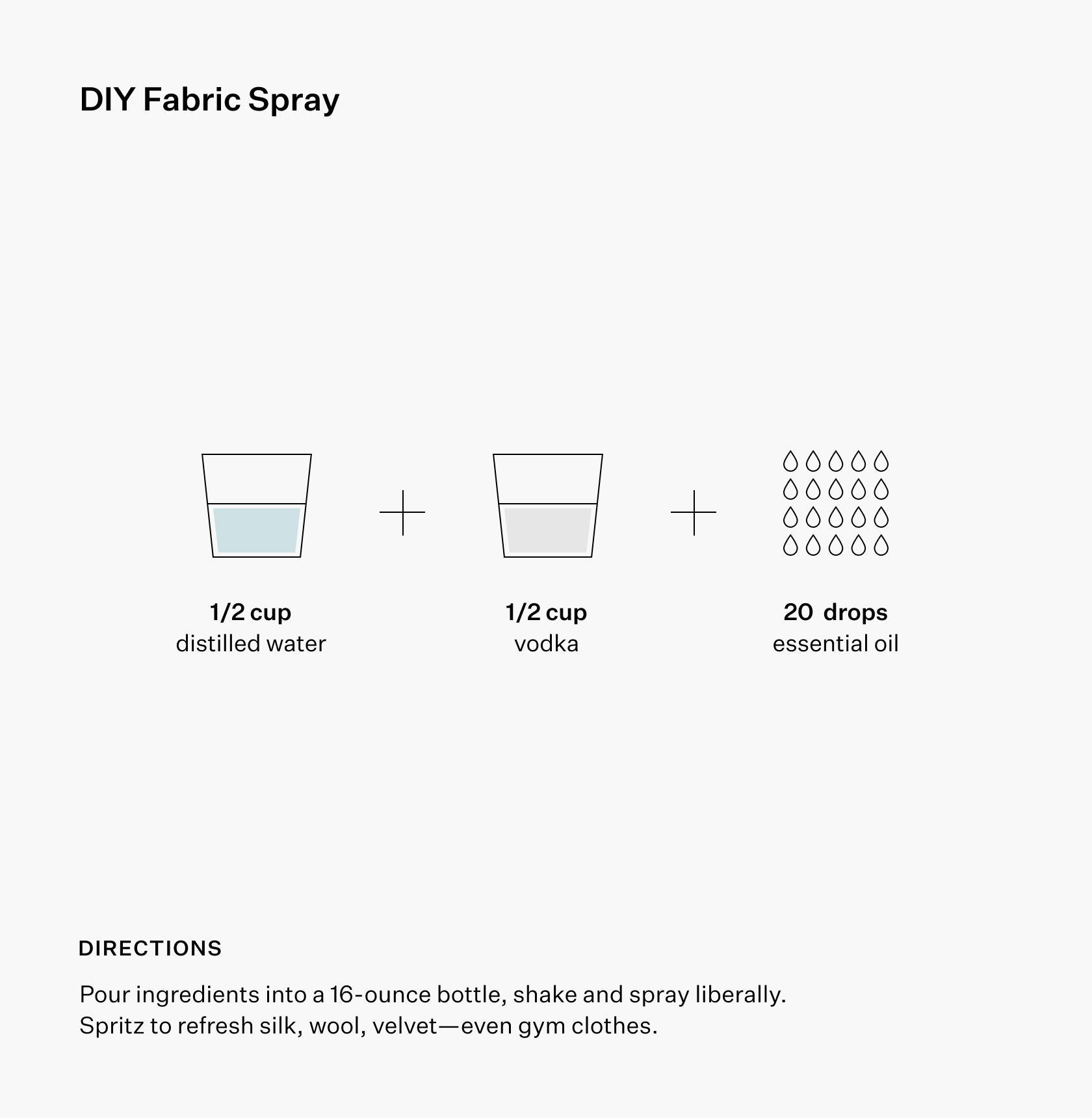 DIY fabric spray recipe.