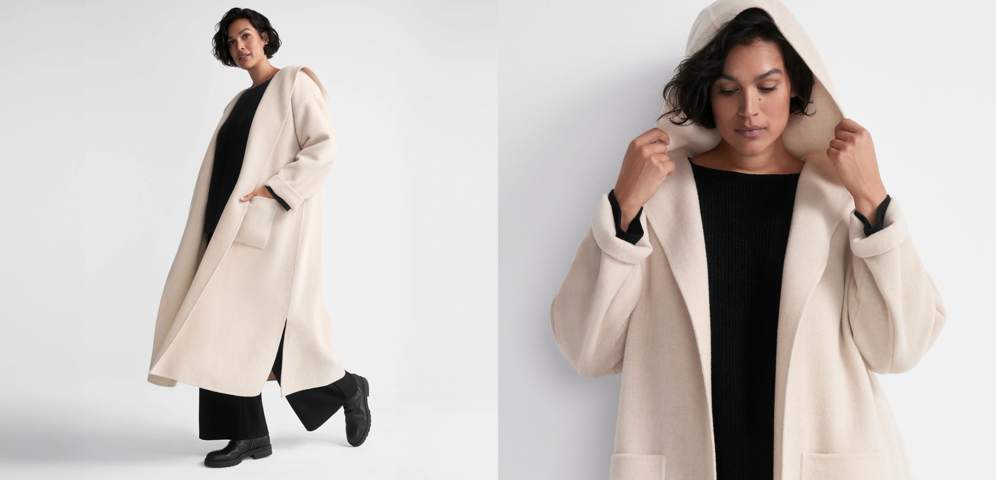 Doubleface Wool Cloud Hooded Coat Doubleface Wool Cloud Hooded Coat