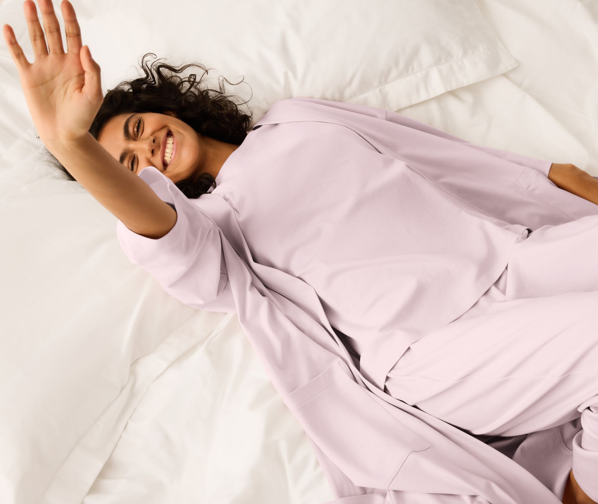 Organic Cotton Interlock Sleep Robe Top and Pant