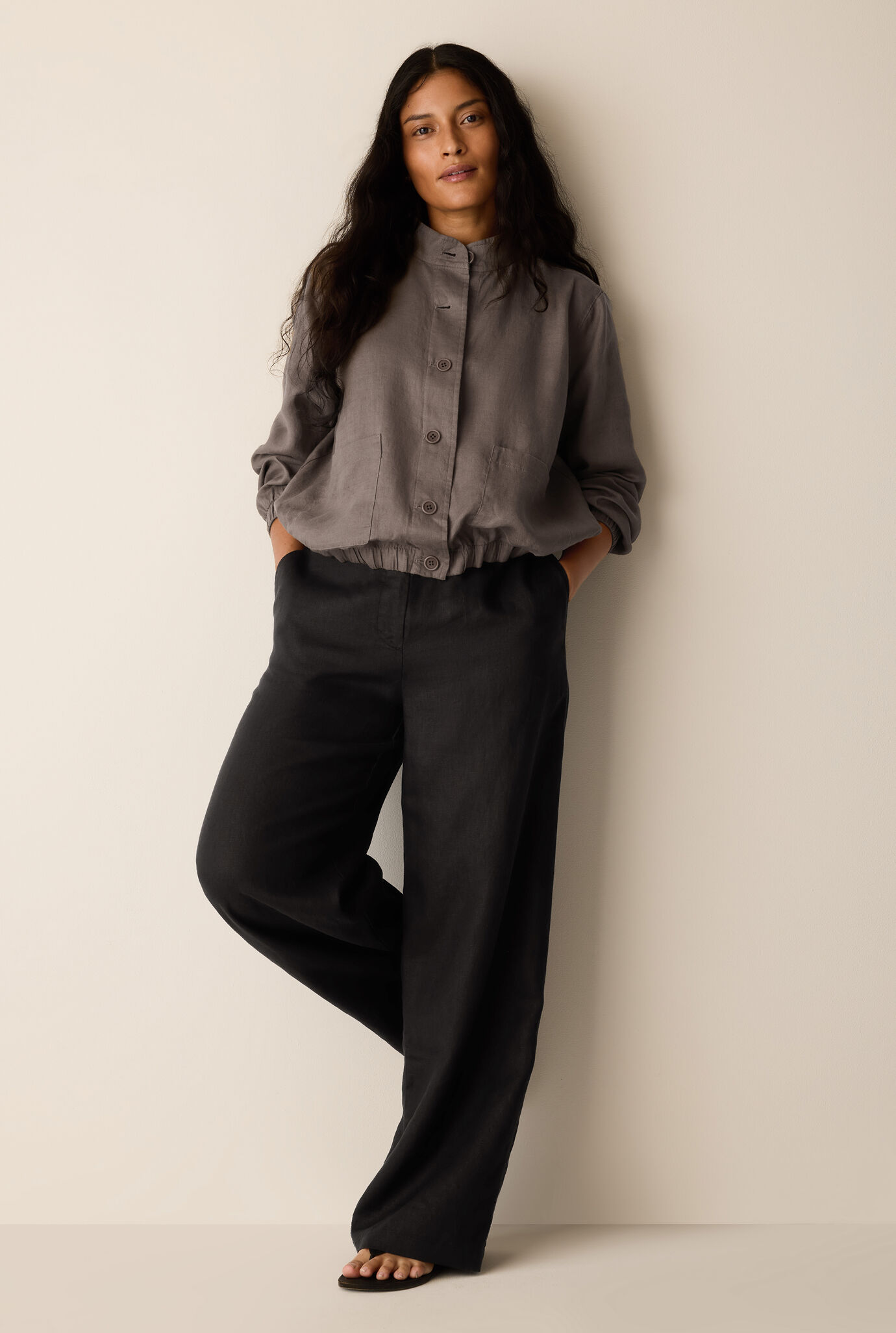 Organic Linen Flight Jacket