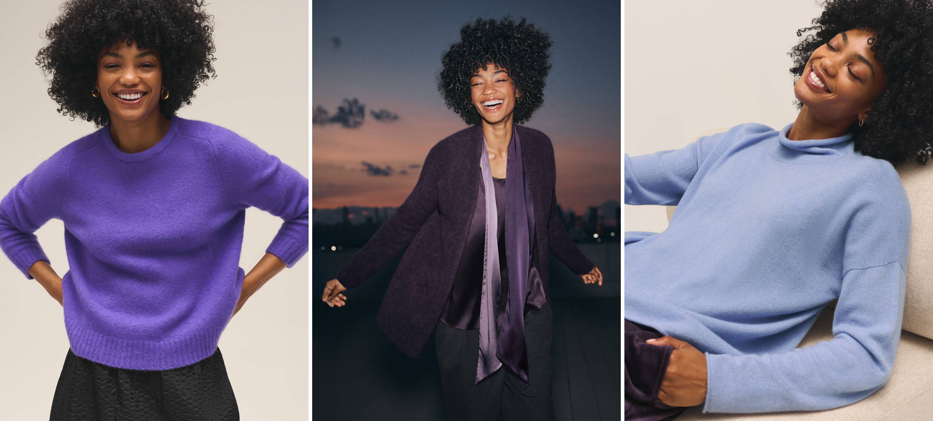 New Cashmere Sweaters and Cardigans