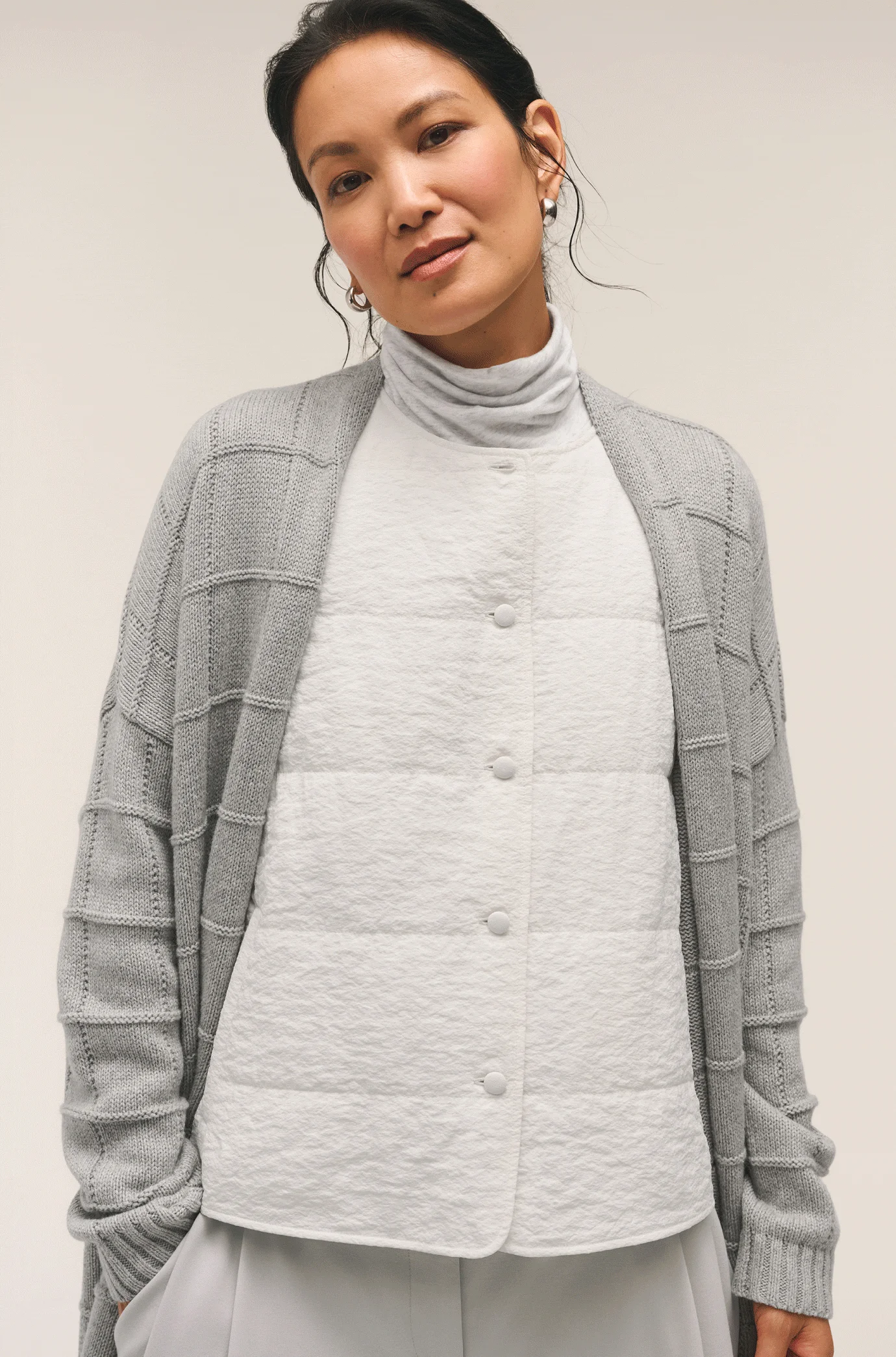 Silk Nylon Quilted Vest