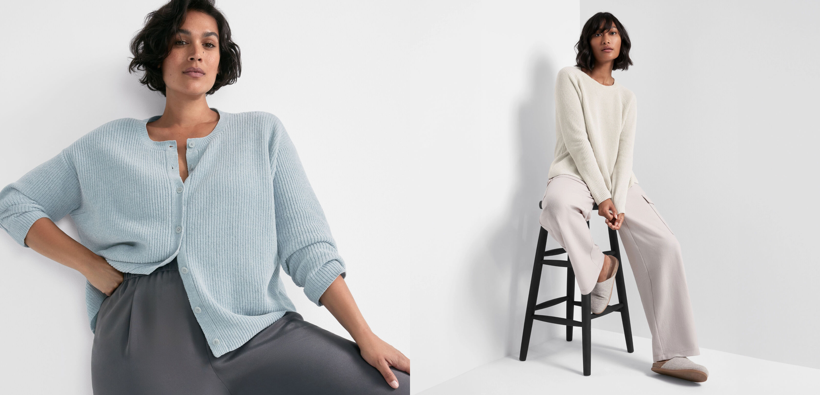 Organic Cotton Chenille Crew Neck Cardigan and Top Organic Cotton Chenille Crew Neck Cardigan and Top