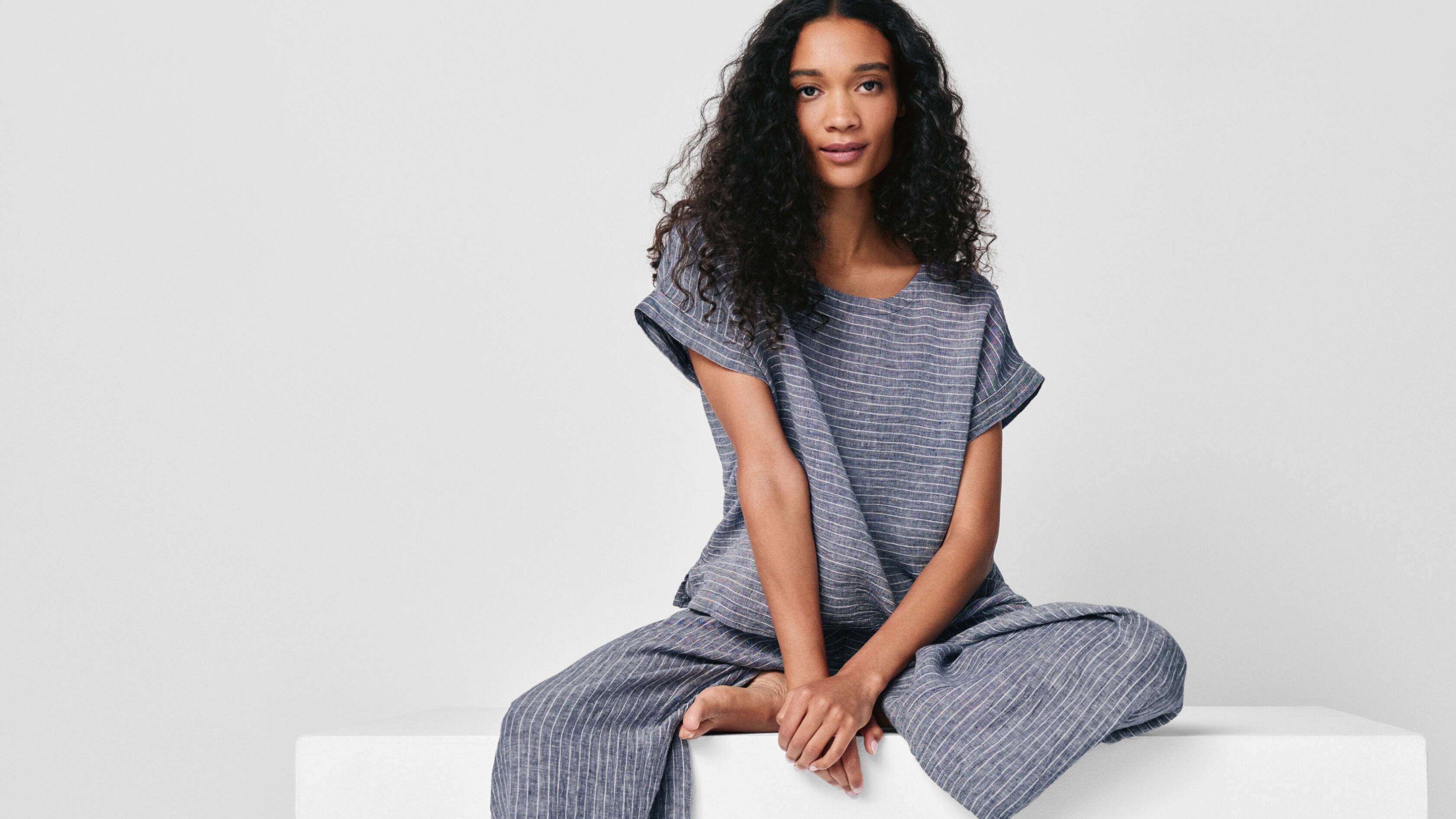 New Styles in Striped Puckered Organic Linen