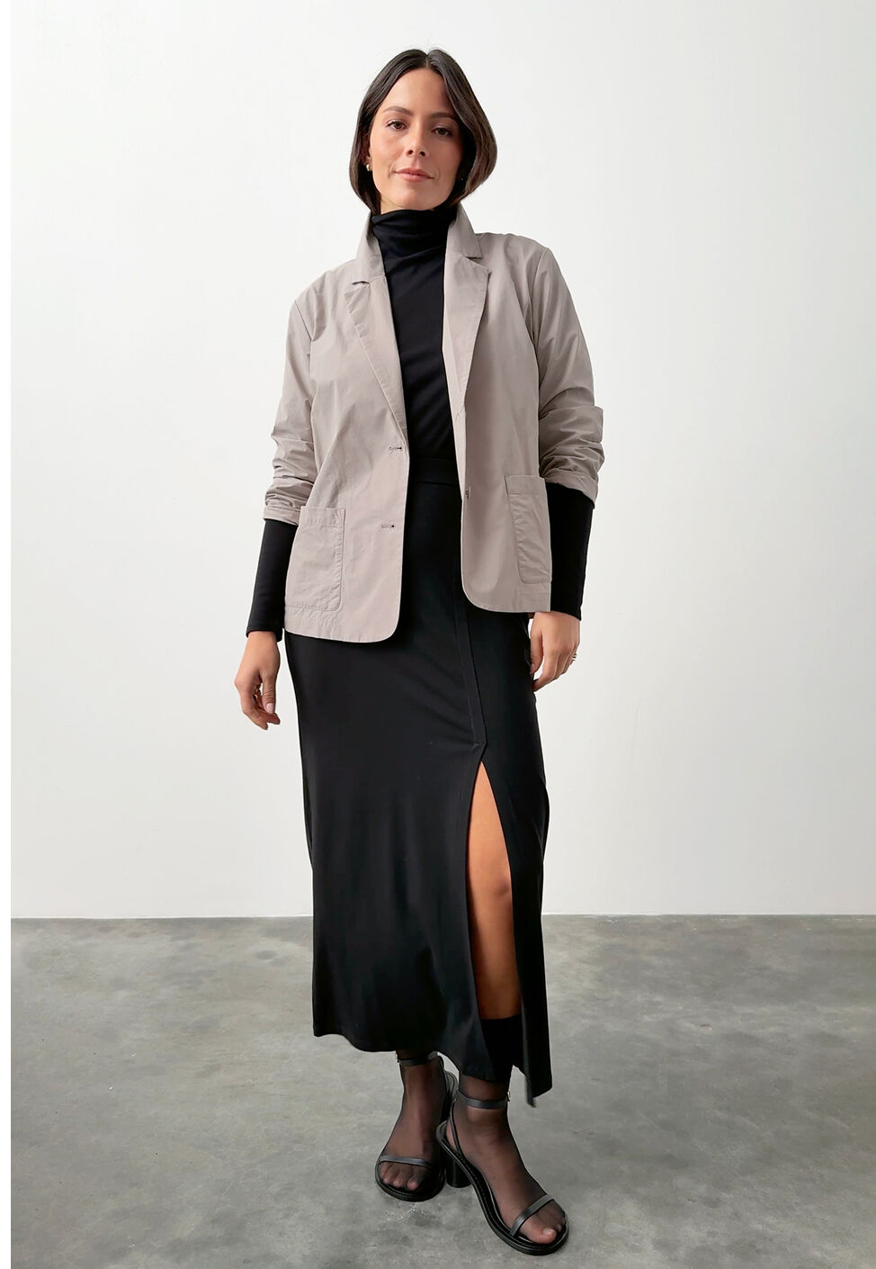 How To Wear It Cotton Nylon Blazer