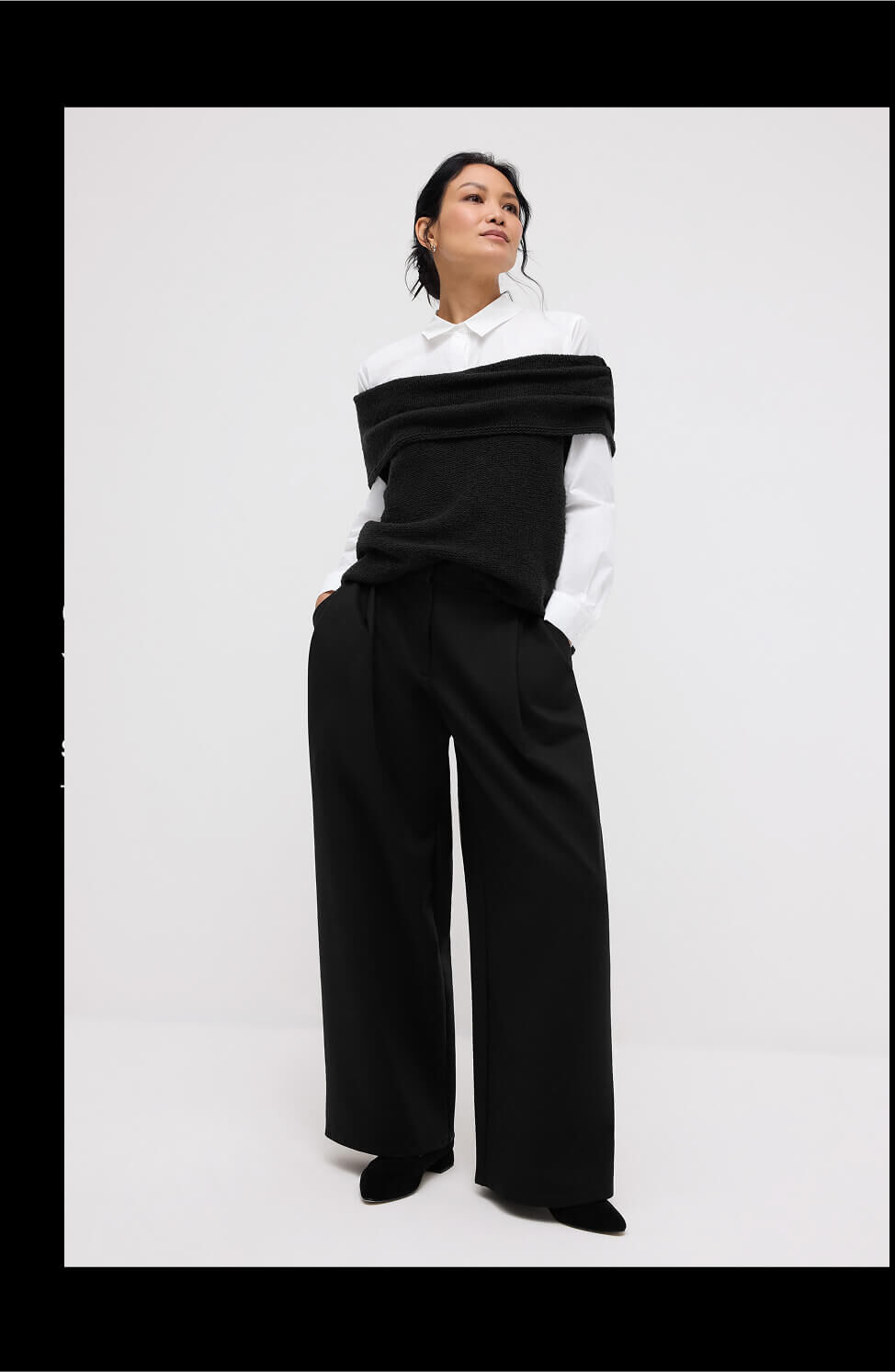 Peruvian Cotton Cloud Drape Neck Vest Looks