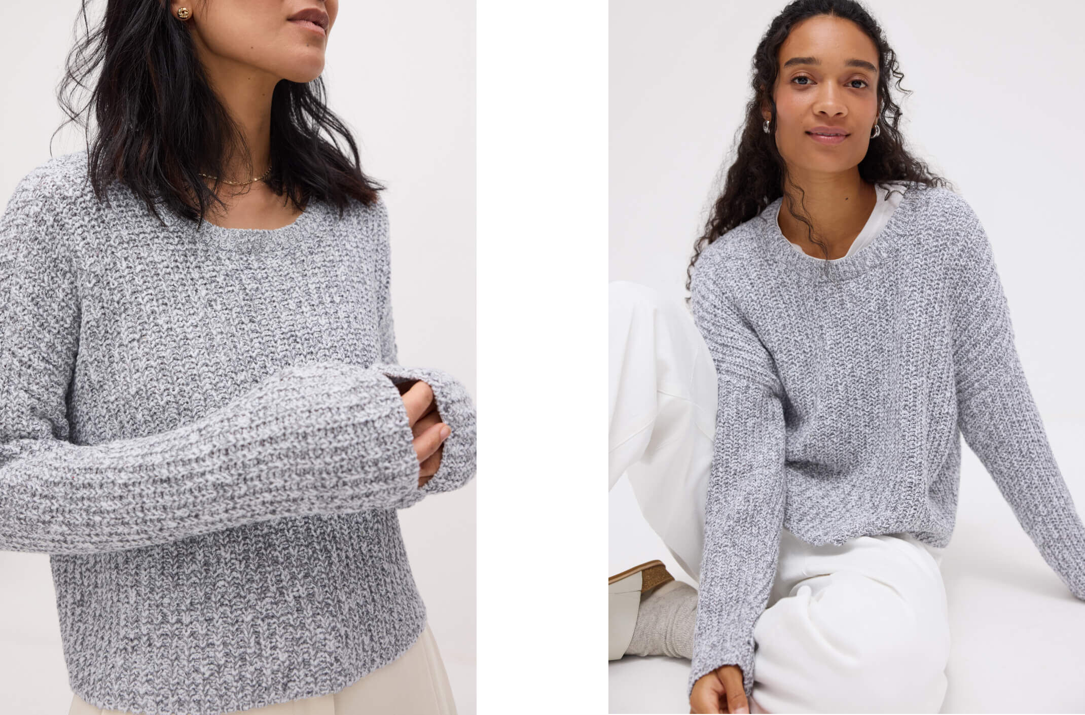 Peruvian Cotton Cloud Twist Crew Neck Top