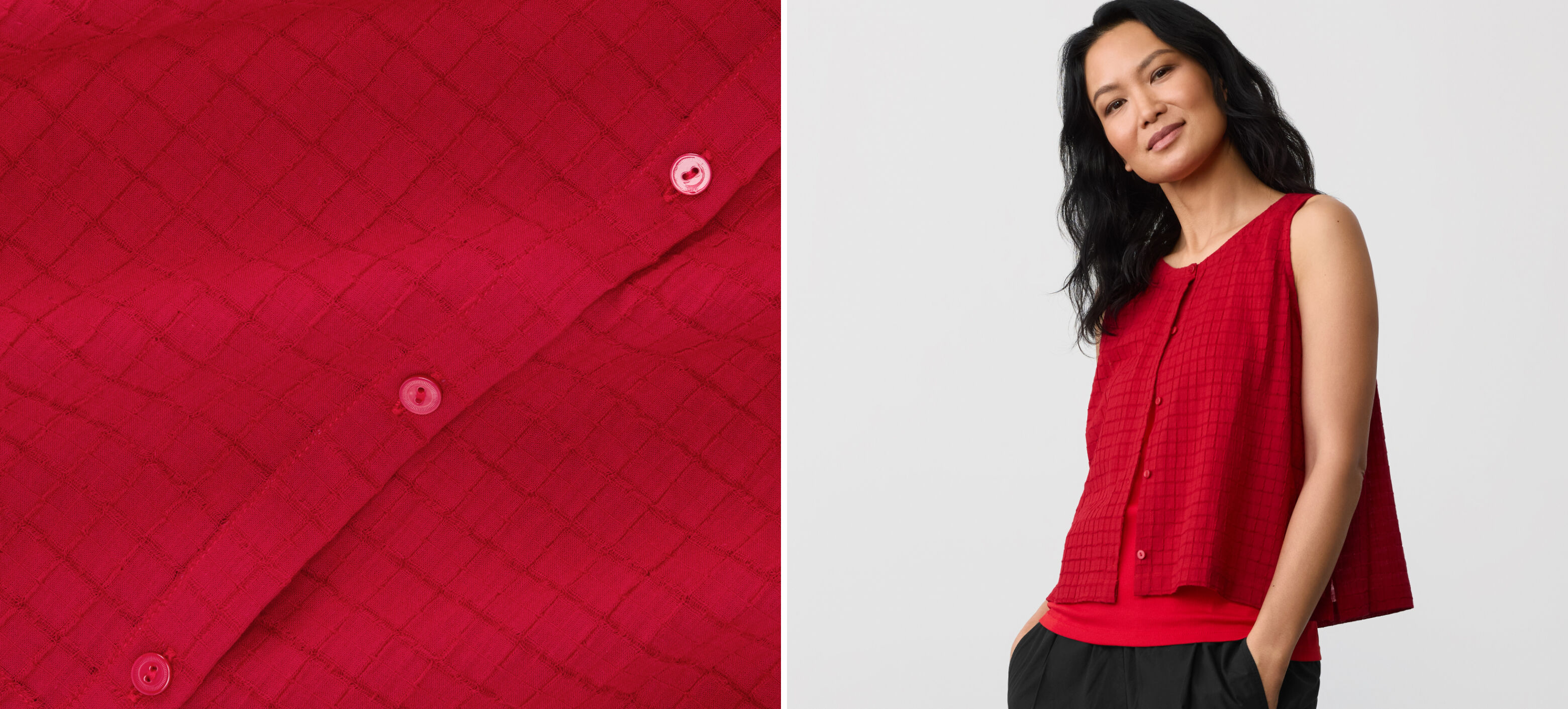 Organic Cotton Voile Box Vest Organic Cotton Voile Box Vest