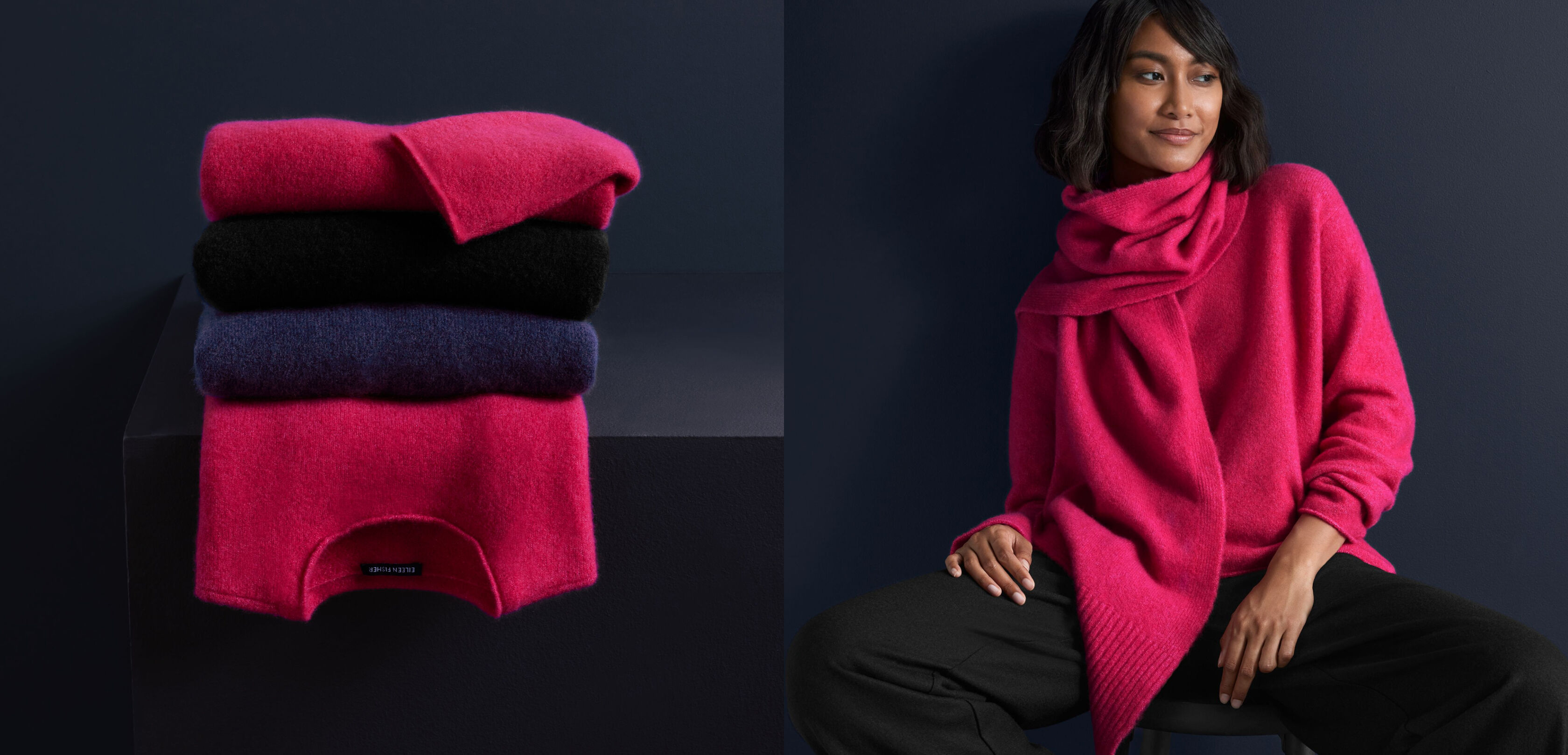 Cashmere Silk Bliss Crew Neck Top and Scarf Cashmere Silk Bliss Crew Neck Top and Scarf