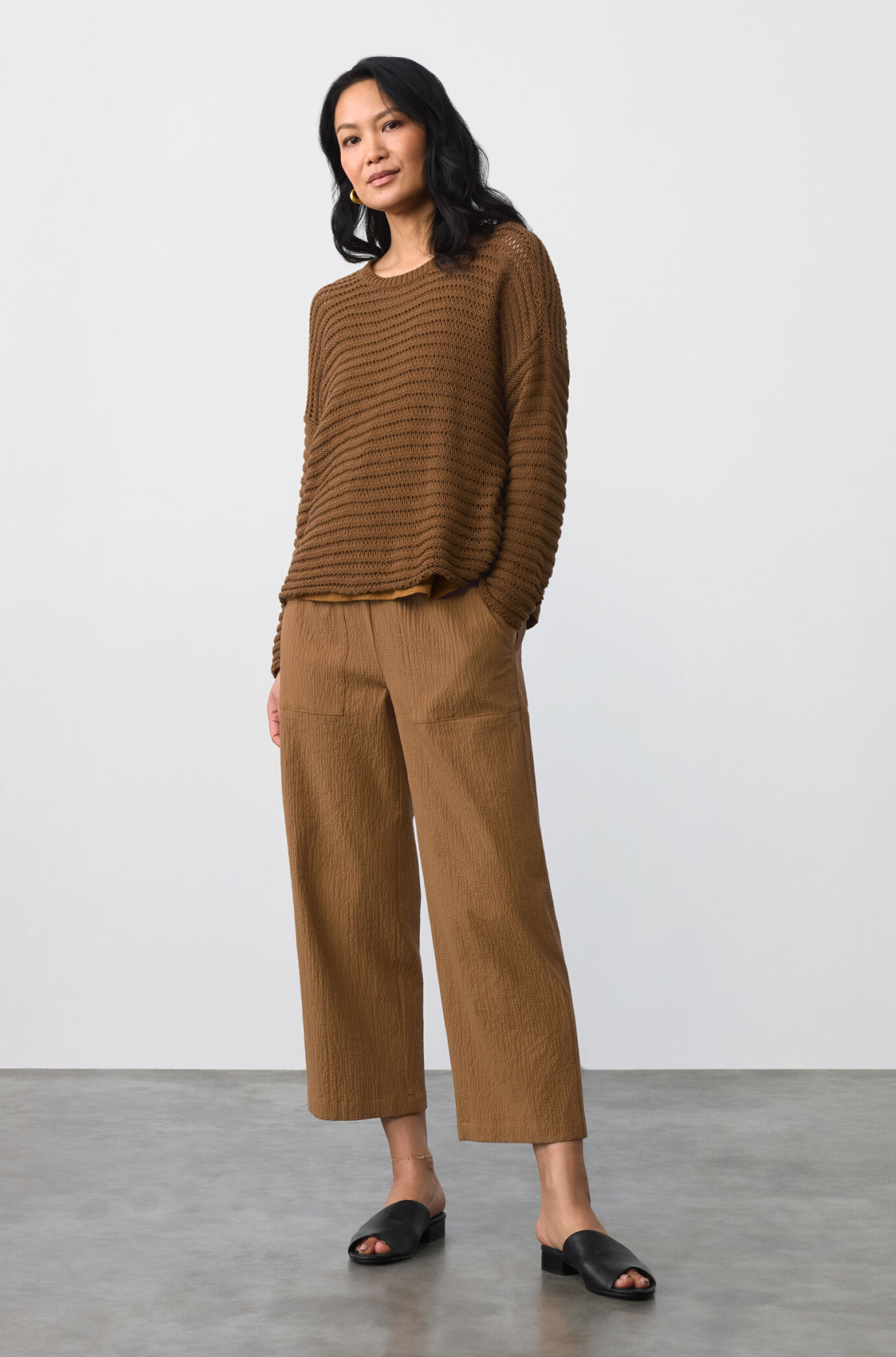 Organic Cotton Pucker Straight Pant Organic Cotton Pucker Straight Pant