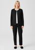 Cotton Ponte Zip-Front Jacket