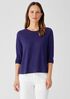 Organic Linen Jersey Crew Neck Top