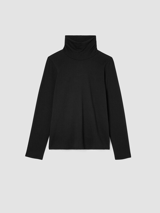 Cozy Brushed Terry Hug Scrunch Neck Top