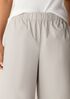 Stretch Organic Cotton Poplin Wide-Leg Pant