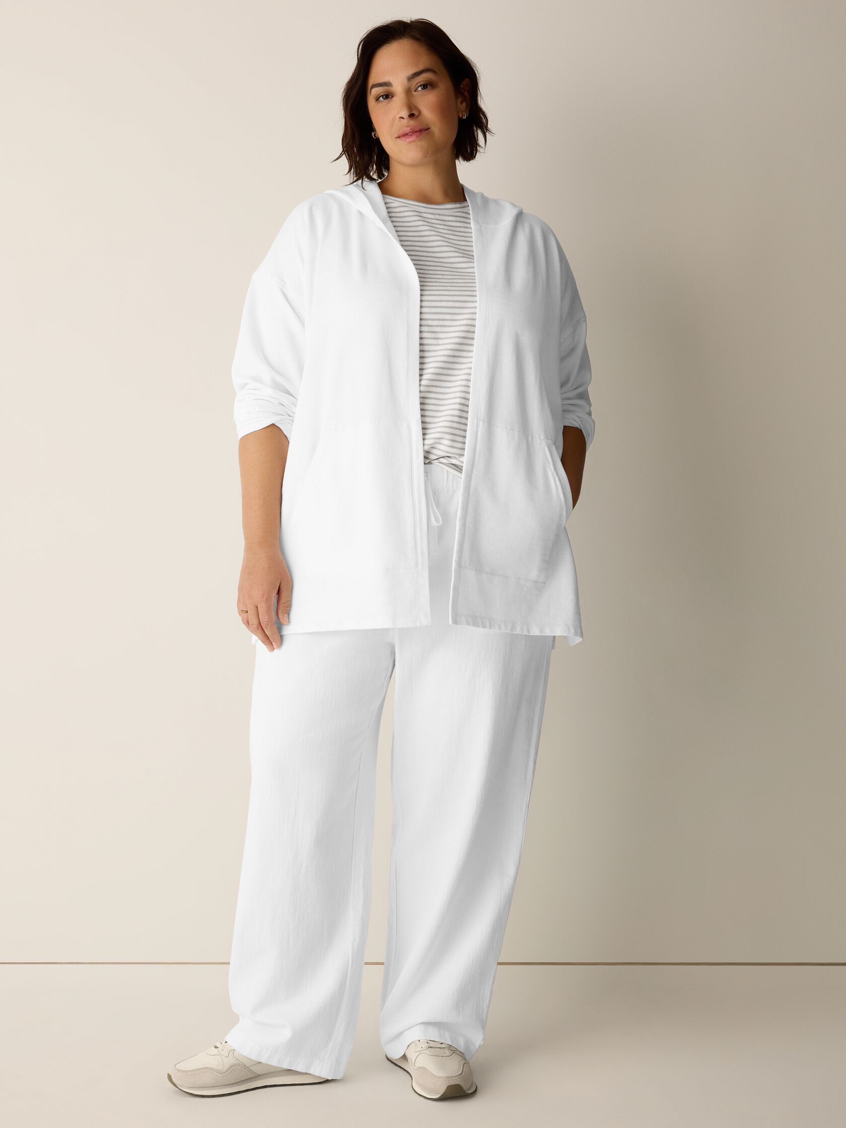 Garment-Dyed Organic Cotton Terry Hooded Jacket