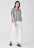 Organic Linen Délavé Bateau Neck Top