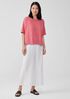 Organic Linen Cotton Slub Bateau Neck Top