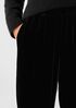 Velvet Pleated Tapered Pant