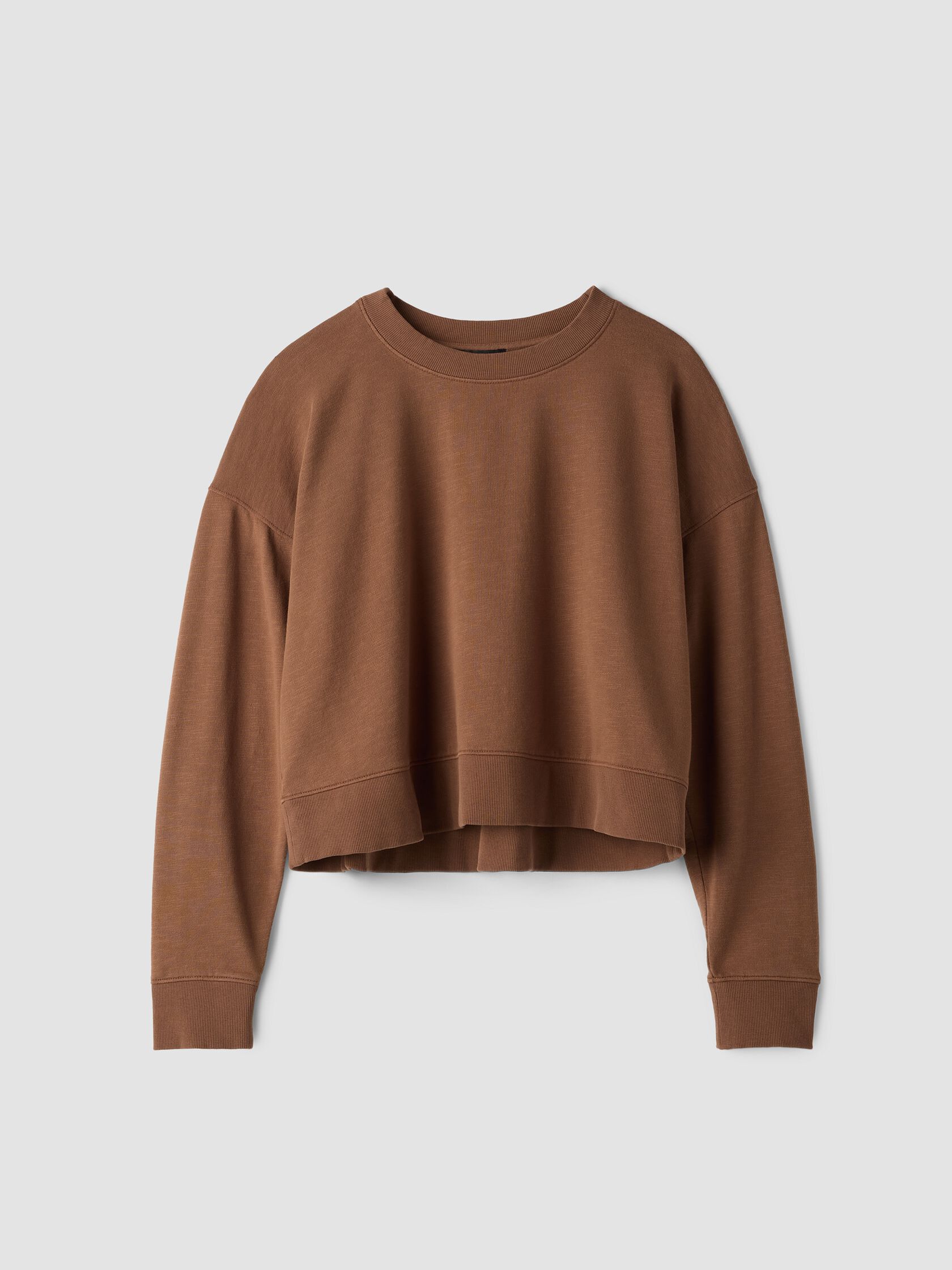 Garment-Dyed Organic Cotton Terry Cropped Box-Top
