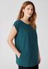 Traceable Organic Cotton Jersey Jewel Neck Top