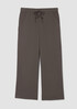 Waffle Cotton Blend Doubleknit Wide-Leg Pant