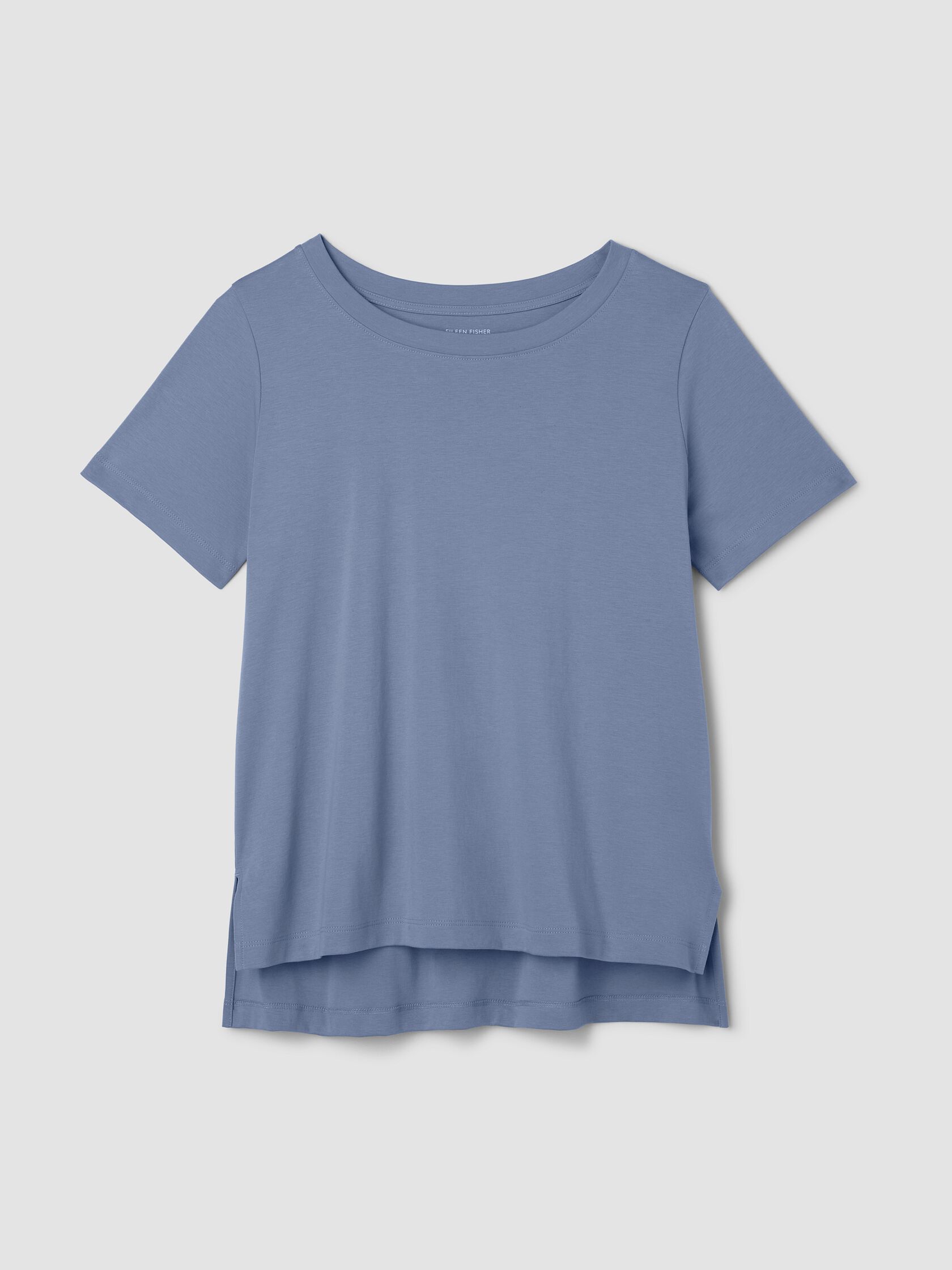 Organic Cotton Interlock Jewel Neck Sleep Tee
