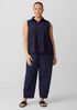 Washed Organic Cotton Poplin Sleeveless Shirt