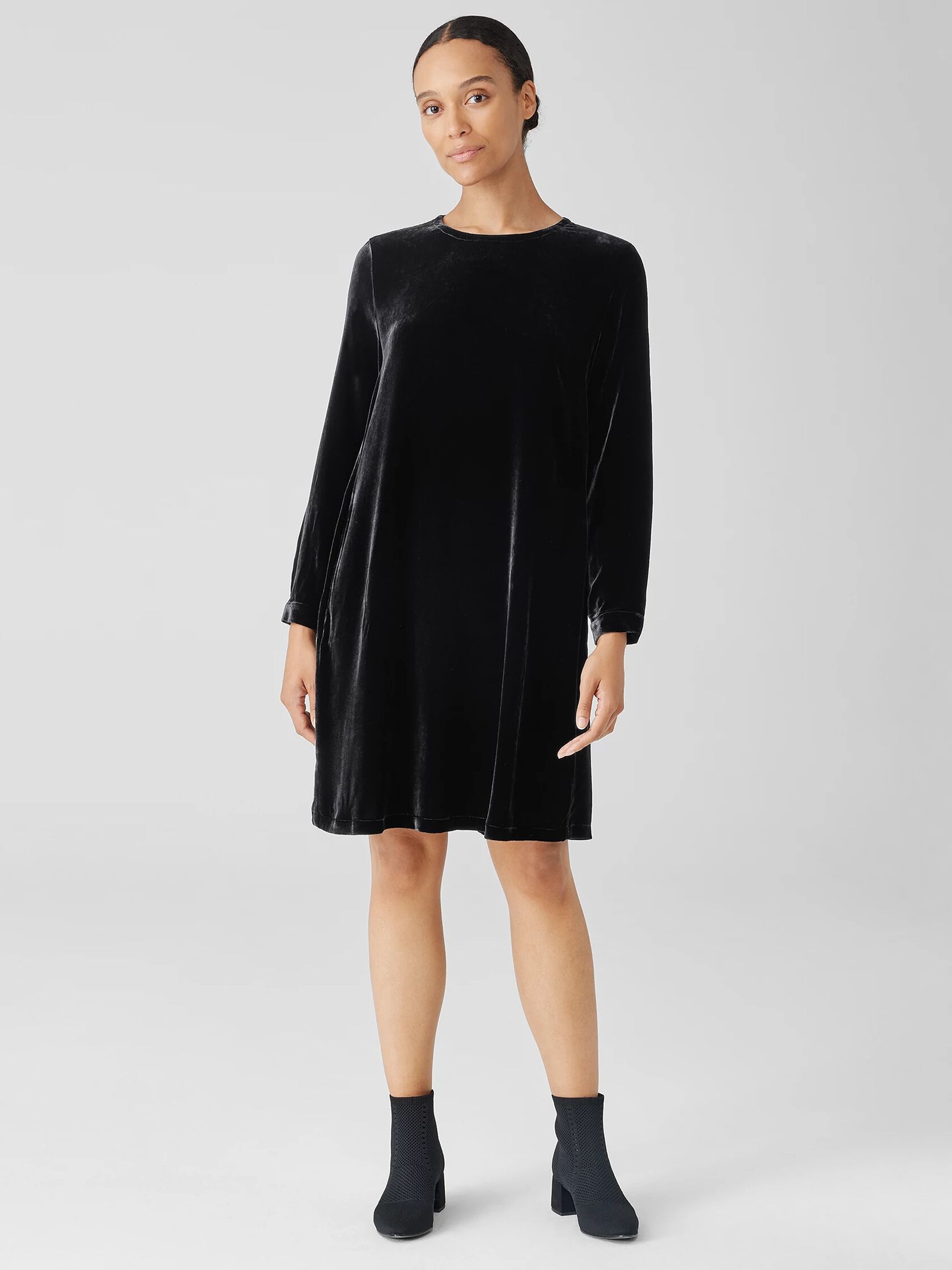 Velvet Crew Neck Dress