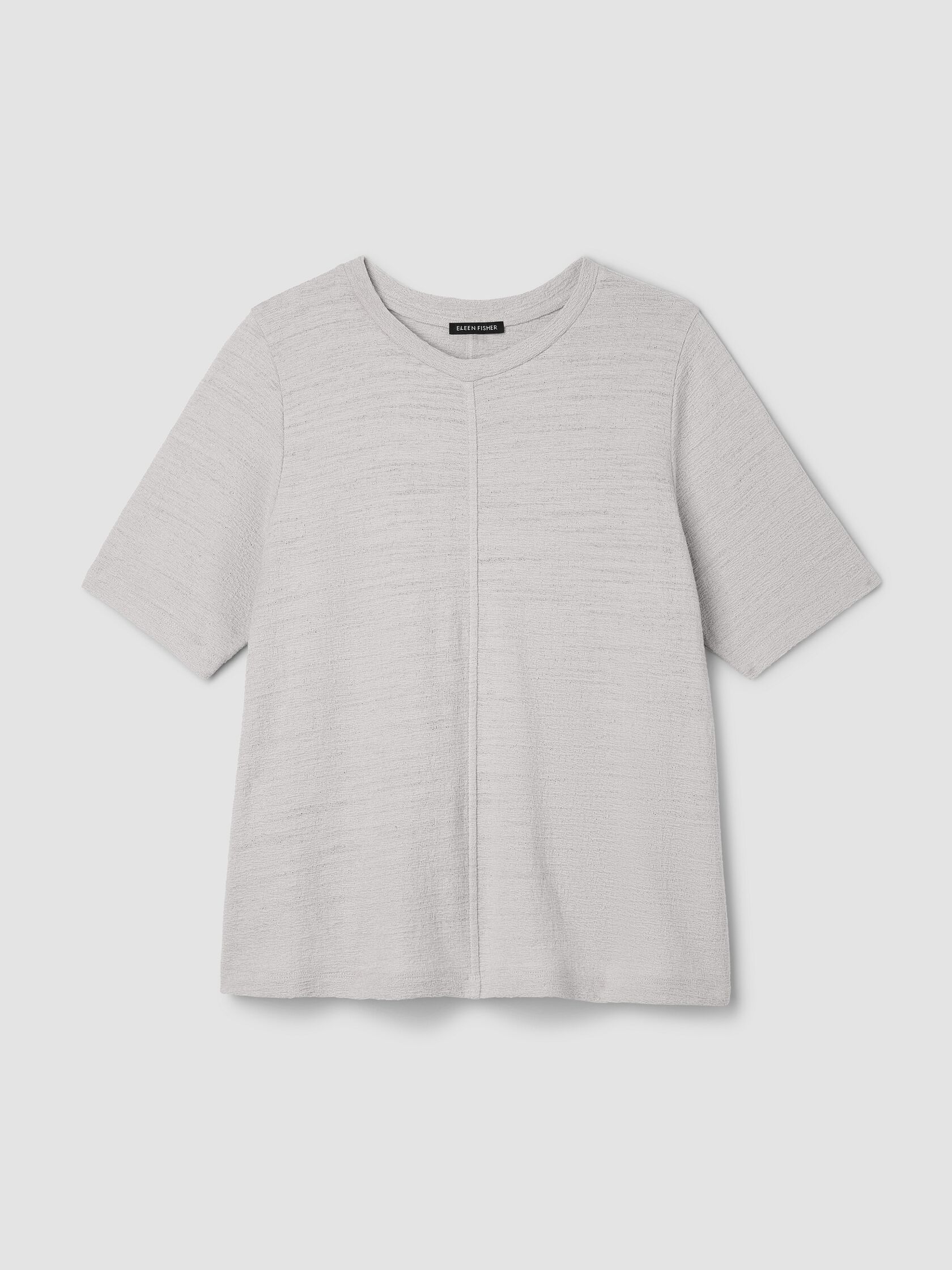 Organic Cotton Jacquard Crew Neck Top