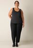 Stretch Silk Jersey Scoop Neck Tank