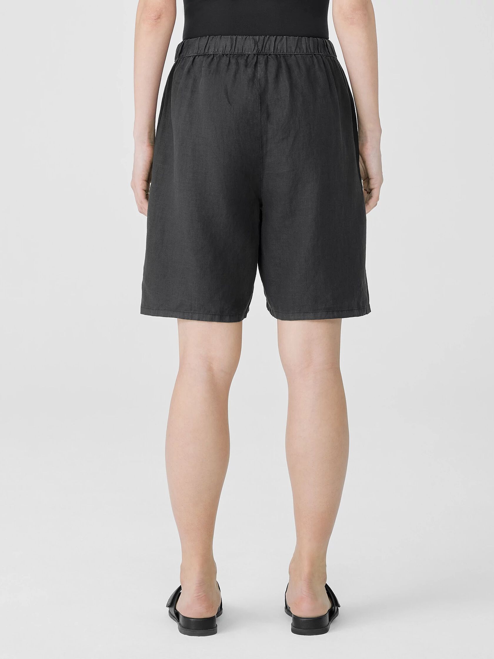 Garment-Dyed Organic Linen Shorts