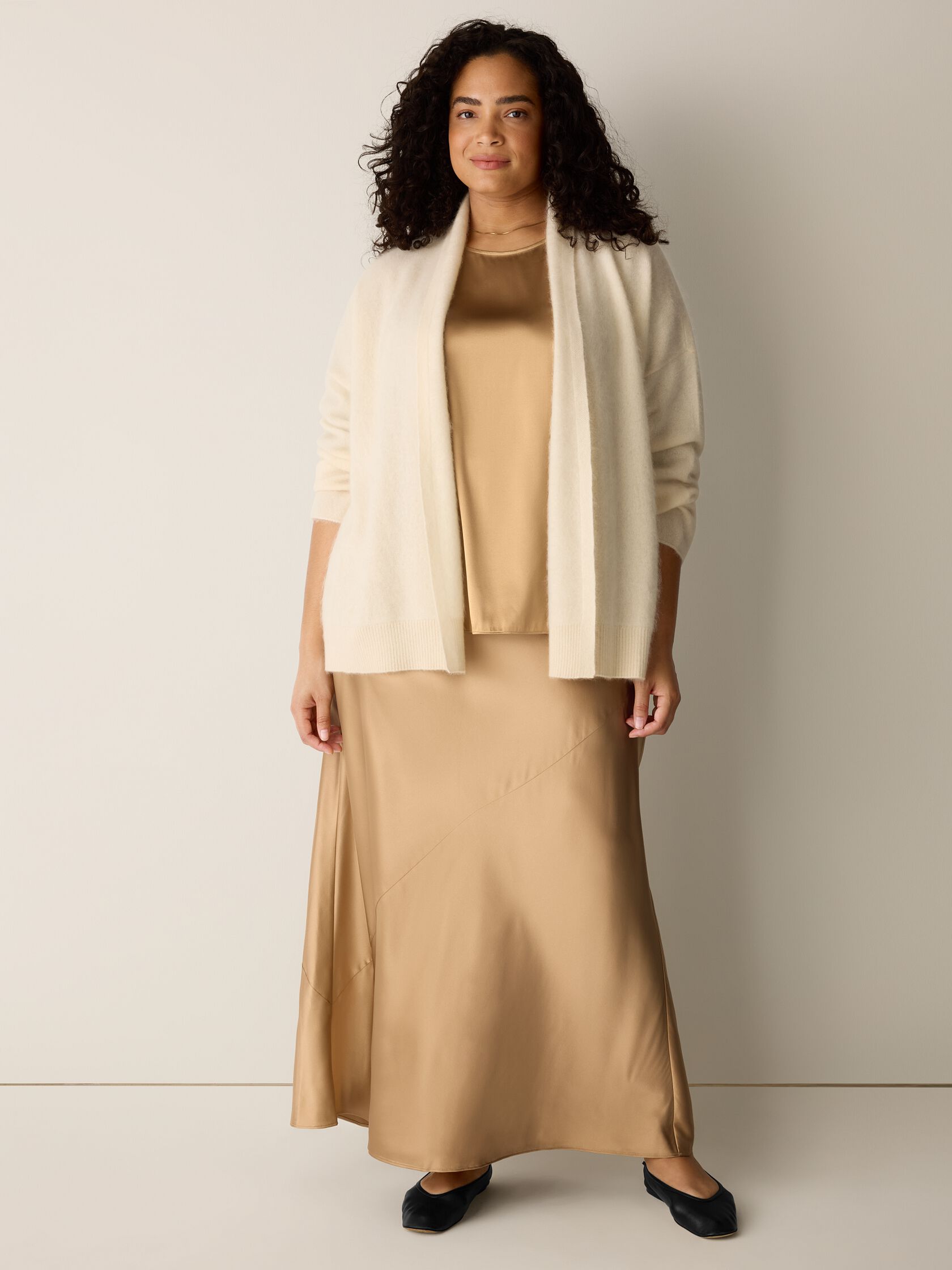 Cashmere Fluff High Collar Cardigan