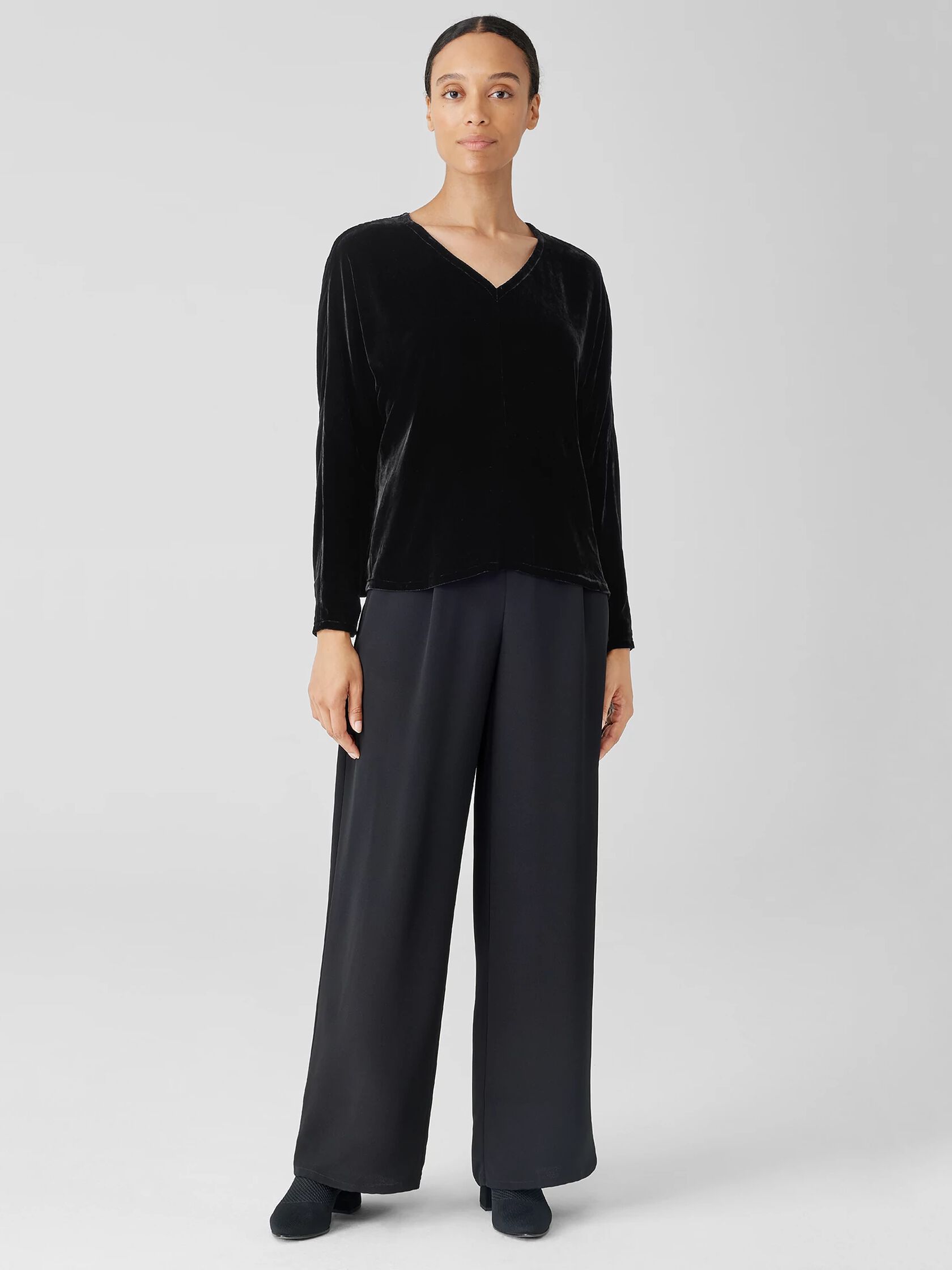 Velvet V-Neck Top