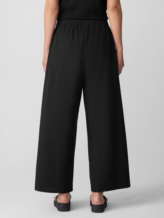 Washed Organic Cotton Poplin Wide-Leg Pant
