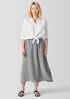 Puckered Organic Linen Pocket Skirt