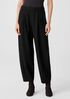 Boiled Wool Jersey Pleated Lantern Pant