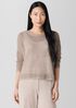 Organic Linen Cotton Cord Crew Neck Top