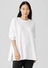 Organic Cotton Slubby Rib Knit Crew Neck Top