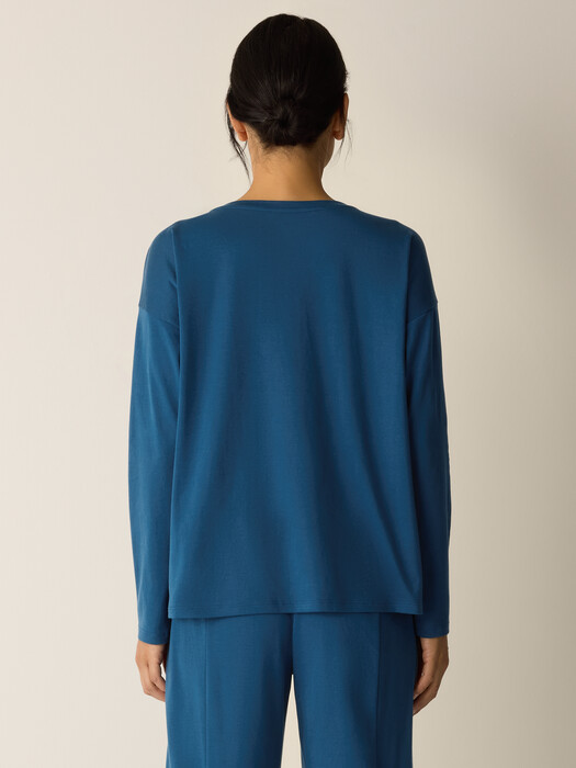 Organic Cotton Interlock Jewel Neck Sleep Top