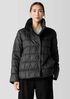 Eggshell Recycled Nylon Stand Collar Short Coat