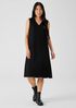 Boiled Wool Jersey V-Neck Dress