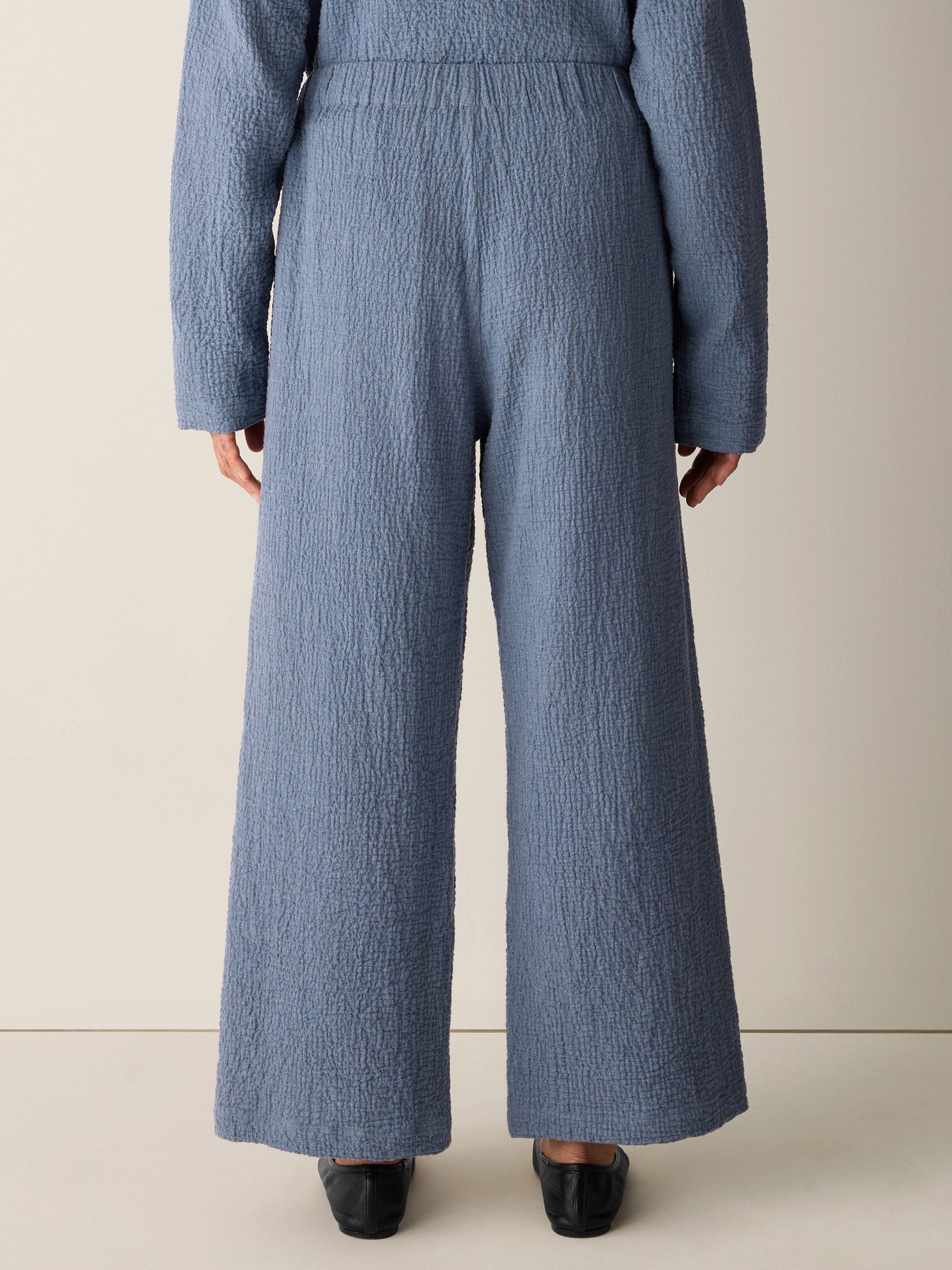 Organic Cotton Doubleweave Wide-Leg Pant