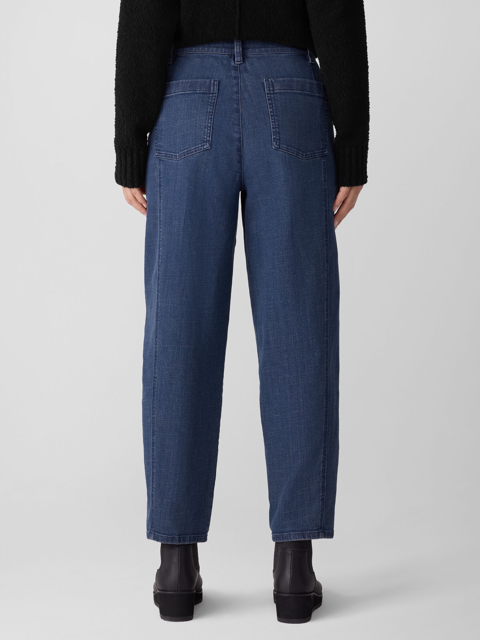 Cotton Stretch Denim Lantern Jean