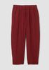 Puckered Organic Linen Stripe Lantern Pant