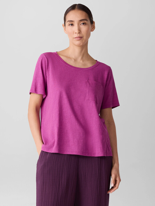 Organic Cotton Slubby Jersey Pocket Tee