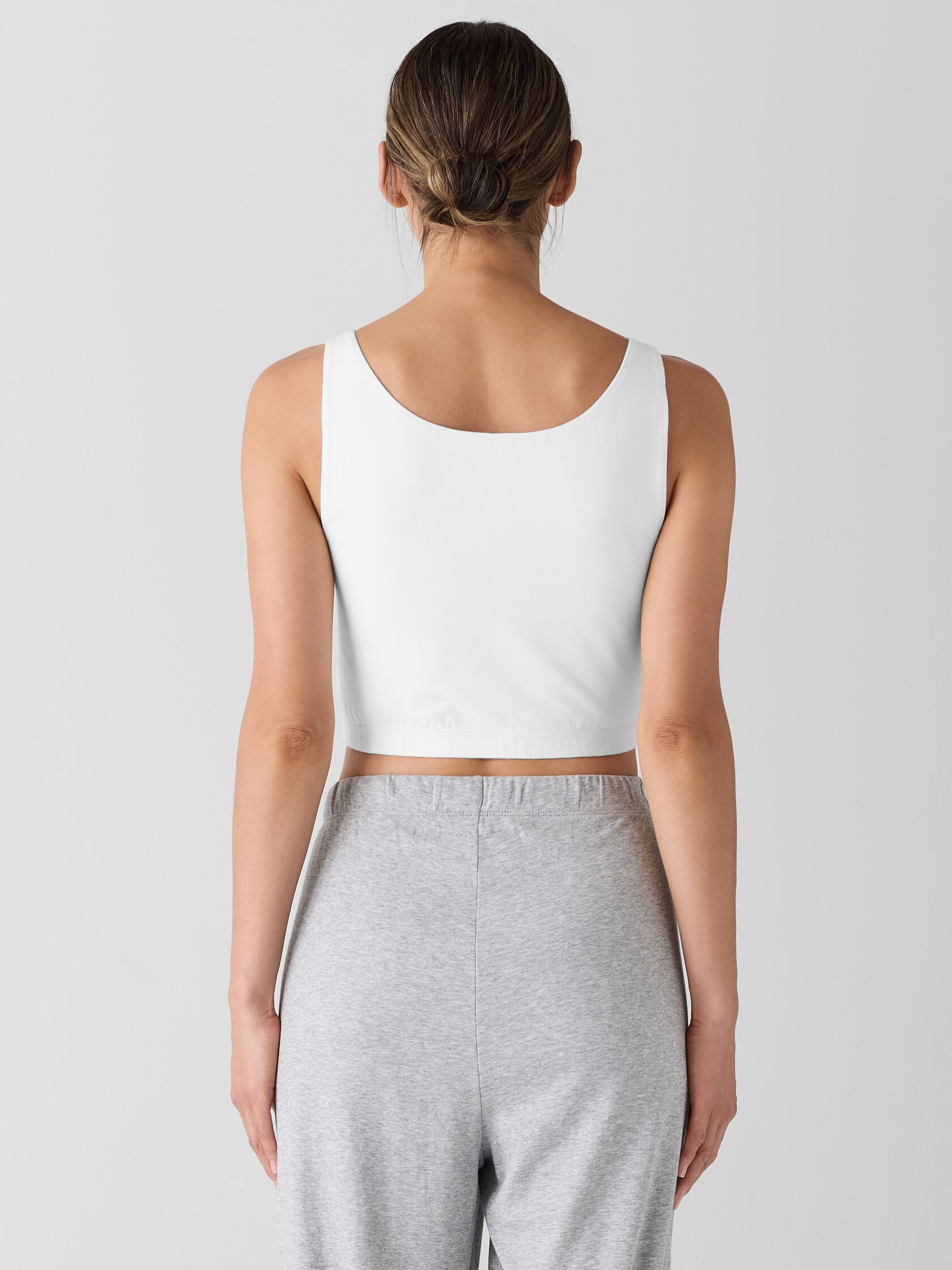 Organic Cotton Interlock Cropped Tank