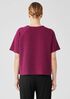 Organic Cotton Slubby Rib Knit Elbow-Sleeve Top