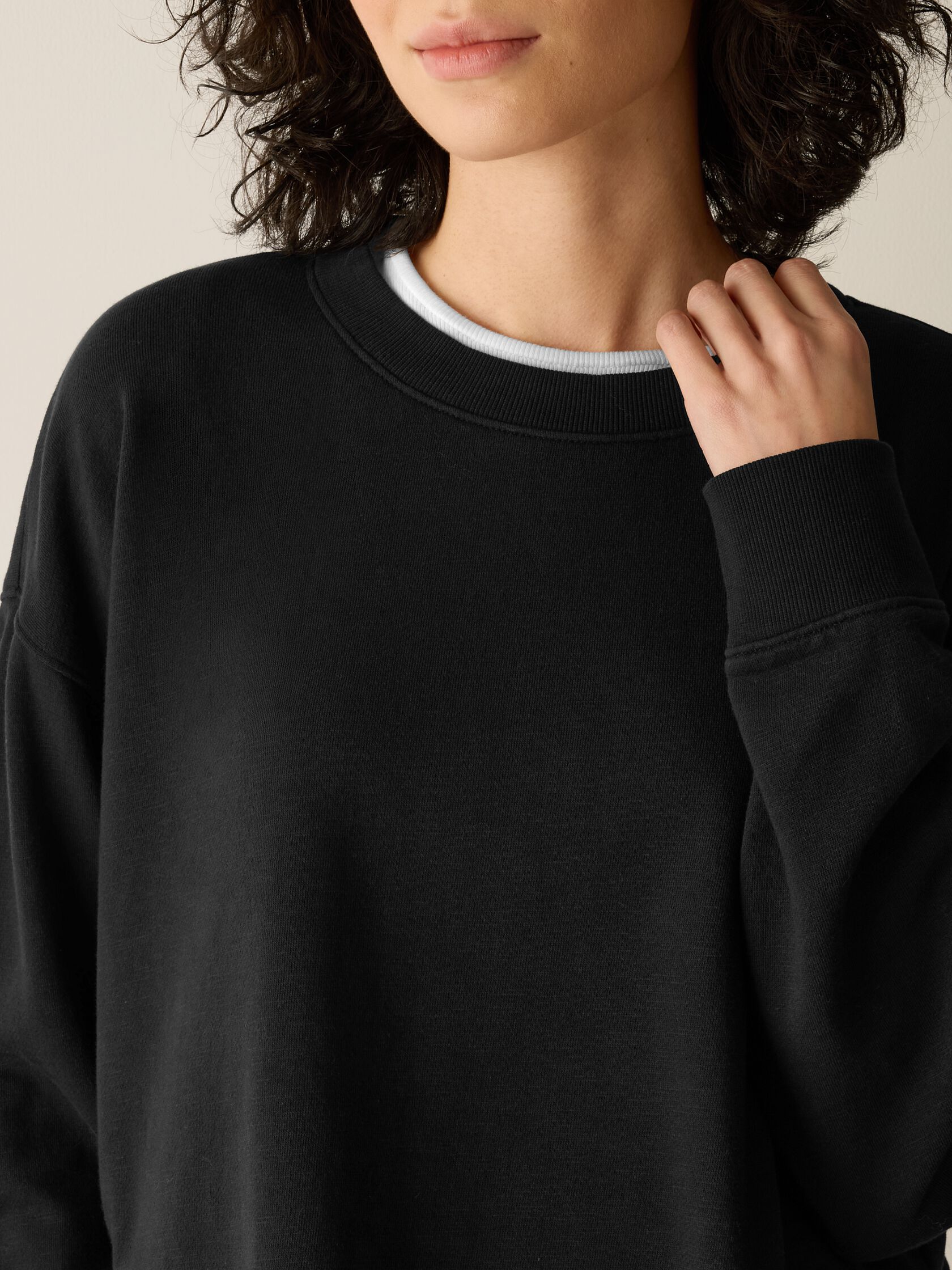 Garment-Dyed Organic Cotton Terry Cropped Box-Top