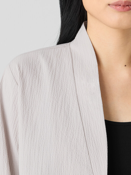 Organic Cotton Pucker High Collar Jacket